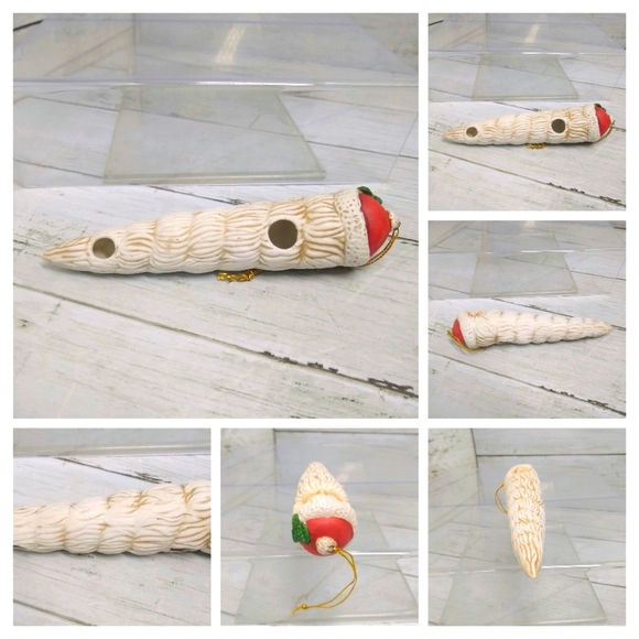 Vtg Santa Christmas Tree Star Ceramic HOL 1991 Moses Ornaments Decorations 4pcs - Picture 7 of 13